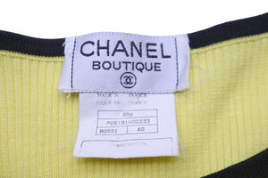 CHANEL シャネル 半袖Ｔシャツ ココマーク トップス ヴィンテージ 95P イエロー チビTシャツ 40 P05191V00233 美品 中古 56195