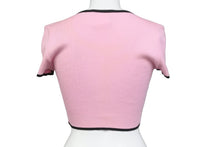 Load image into Gallery viewer, CHANEL シャネル 半袖Ｔシャツ チビT ココマークボタン PO5191V00233 95P ピンク ブラック サイズ38 中古 56196