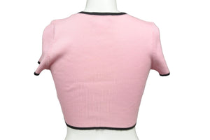 CHANEL シャネル 半袖Ｔシャツ コマーク トップス ヴィンテージ 95P ピンク コットン サイズ38 P05191V00233 美品 中古 56197