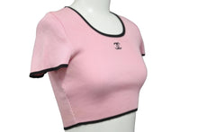 Load image into Gallery viewer, CHANEL シャネル 半袖Ｔシャツ コマーク トップス ヴィンテージ 95P ピンク コットン サイズ38 P05191V00233 美品 中古 56197