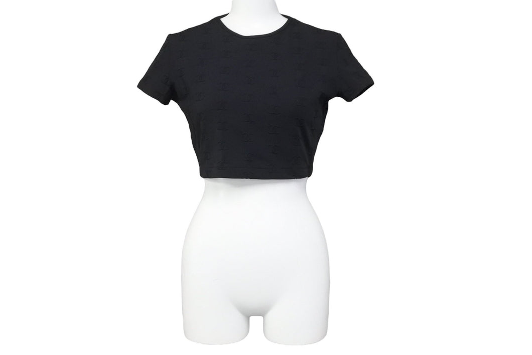 CHANEL シャネル 半袖Ｔシャツ ココマーク トップス ヴィンテージ 97P ブラック 38 P07794V05398 美品 中古 56198