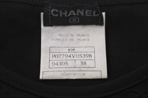 CHANEL シャネル 半袖Ｔシャツ ココマーク トップス ヴィンテージ 97P ブラック 38 P07794V05398 美品 中古 56198