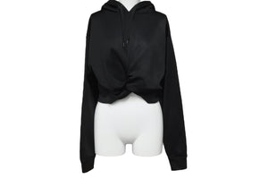 T by ALEXANDER WANG ティーバイアレクサンダーワン パーカー フーディー ブラック サイズXS 美品 中古 56213