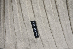 BALENCIAGA バレンシアガ トップス ツイストリブタートルネック 626186 T5145 レーヨン ベージュ サイズS 美品 中古 56218