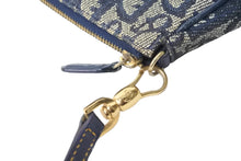 Load image into Gallery viewer, Christian Dior クリスチャンディオール ワンショルダーバッグ サドルポーチ トロッター MC1011 ネイビー ゴールド 良品 中古 56232