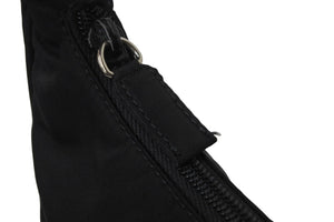 PRADA プラダ ハンドバッグ ワンショルダー MV515 ホーボー ミニバッグ 三角ロゴ ブラック シルバー金具 美品 中古 56234 