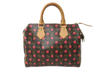 Load image into Gallery viewer, LOUIS VUITTON ルイヴィトン ハンドバッグ スピーディー25 モノグラム・チェリー M95009 村上隆 ゴールド金具 美品 中古 56235