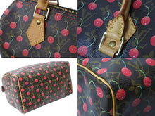 Load image into Gallery viewer, LOUIS VUITTON ルイヴィトン ハンドバッグ スピーディー25 モノグラム・チェリー M95009 村上隆 ゴールド金具 美品 中古 56235