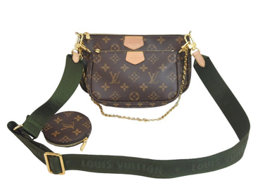 新品同様 LOUIS VUITTON ルイヴィトン ショルダーバッグ M44813 モノグラム ミュルティ ポシェット アクセソワール 中古 56237