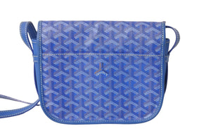 GOYARD ゴヤール ショルダーバッグ ベルヴェデーレPM PVCコーティングキャンバス ブルー シルバー金具 美品 中古 56240