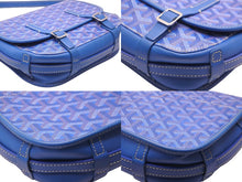 Load image into Gallery viewer, GOYARD ゴヤール ショルダーバッグ ベルヴェデーレPM PVCコーティングキャンバス ブルー シルバー金具 美品 中古 56240