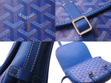 Load image into Gallery viewer, GOYARD ゴヤール ショルダーバッグ ベルヴェデーレPM PVCコーティングキャンバス ブルー シルバー金具 美品 中古 56240