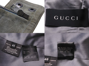 GUCCI グッチ シングルライダースジャケット ライダースジャケット スウェード 133592 XC053 美品 中古 56257 