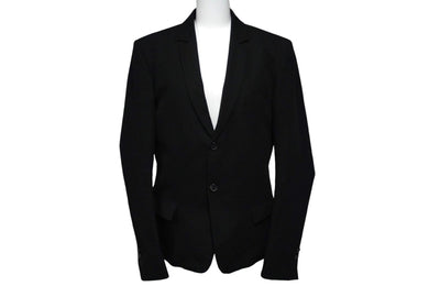 BALMAIN バルマン テーラード ジャケット ブラック アウター コットン T404 C117 サイズ46 美品 中古 56261
