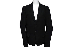 BALMAIN バルマン テーラード ジャケット ブラック アウター コットン T404 C117 サイズ46 美品 中古 56261