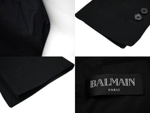 Load image into Gallery viewer, BALMAIN バルマン テーラード ジャケット ブラック アウター コットン T404 C117 サイズ46 美品 中古 56261