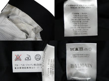 Load image into Gallery viewer, BALMAIN バルマン テーラード ジャケット ブラック アウター コットン T404 C117 サイズ46 美品 中古 56261