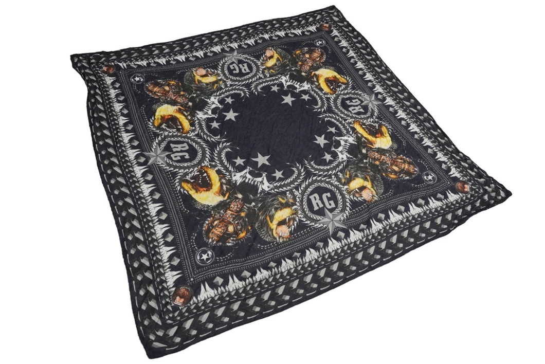 ジバンシー ジバンシー ストール バンダナ ハンカチ ロット ワイラーモチーフ モーダル カシミヤ ネイビー 135×135 美品 中古 56265 