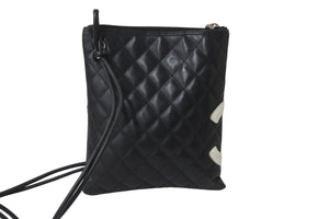 CHANEL シャネル ショルダーバッグ カンボンライン ココマーク 10番台 ブラック レザー シルバー金具 美品 中古 56273