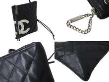 Load image into Gallery viewer, CHANEL シャネル ショルダーバッグ カンボンライン ココマーク 10番台 ブラック レザー シルバー金具 美品 中古 56273