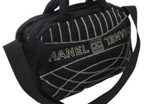 Load image into Gallery viewer, CHANEL シャネル スポーツライン 2WAYボストンバッグ 10番台 A32808 ナイロン ブラック ホワイト 美品 中古 56291