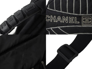 CHANEL シャネル スポーツライン 2WAYボストンバッグ 10番台 A32808 ナイロン ブラック ホワイト 美品 中古 56291