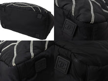 Load image into Gallery viewer, CHANEL シャネル スポーツライン 2WAYボストンバッグ 10番台 A32808 ナイロン ブラック ホワイト 美品 中古 56291