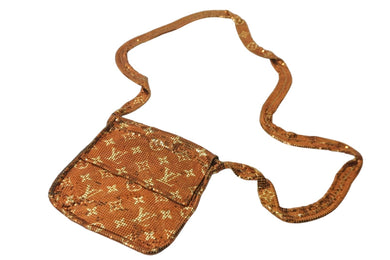 LOUIS VUITTON ルイヴィトン ショルダーバッグ モノグラム メッシュ フランシス ゴールド M92288 美品 中古 56292