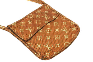 LOUIS VUITTON ルイヴィトン ショルダーバッグ モノグラム メッシュ フランシス ゴールド M92288 美品 中古 56292