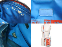 Load image into Gallery viewer, CHANEL シャネル スポーツライン ショルダーバッグ ココマーク 7番台 A18989 ブルー レッド キャンバス ロゴ 中古 56296