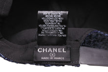 Load image into Gallery viewer, CHANEL シャネル ベースボールキャップ エアライン 2016年SS ツイードラメ ポリエステル コットン ブルー ネイビー 美品 中古 56304