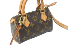 Load image into Gallery viewer, LOUIS VUITTON ルイヴィトン ハンドバッグ ミニスピーディ モノグラム ブラウン M41534 PVC レザー ゴールド金具 美品 中古 56307