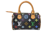 Load image into Gallery viewer, LOUIS VUITTON ルイヴィトン ハンドバッグ M92644 ミニスピーディ モノグラムマルチカラー ブラック ゴールド 美品 中古 56310