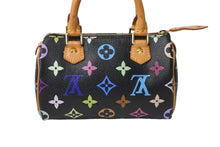 Load image into Gallery viewer, LOUIS VUITTON ルイヴィトン ハンドバッグ M92644 ミニスピーディ モノグラムマルチカラー ブラック ゴールド 美品 中古 56310