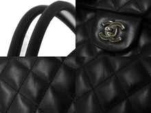 Load image into Gallery viewer, CHANEL シャネル ハンドバッグ カンボンライン ココマーク 10番台 ブラック ラムスキン シルバー金具 美品 中古 56313