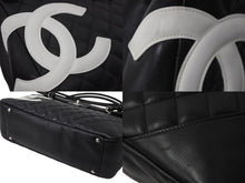 Load image into Gallery viewer, CHANEL シャネル ハンドバッグ カンボンライン ココマーク 10番台 ブラック ラムスキン シルバー金具 美品 中古 56313