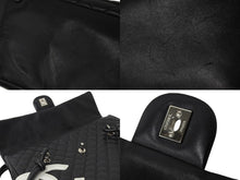 Load image into Gallery viewer, CHANEL シャネル ハンドバッグ カンボンライン ココマーク 10番台 ブラック ラムスキン シルバー金具 美品 中古 56313