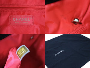 CHANEL シャネル ハンドバッグ カンボンライン ココマーク 10番台 ブラック ラムスキン シルバー金具 美品 中古 56313