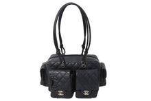 Load image into Gallery viewer, CHANEL シャネル カンボンライン マルチポケットハンドバック 10番代 A25173 ブラック ピンク シルバー金具 美品 中古 56316