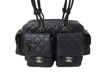 Load image into Gallery viewer, CHANEL シャネル カンボンライン マルチポケットハンドバック 10番代 A25173 ブラック ピンク シルバー金具 美品 中古 56316