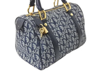 Load image into Gallery viewer, Christian Dior クリスチャンディオール ハンドバッグ トロッター ネイビー キャンバス BOC0092 ゴールド金具 美品 中古 56326