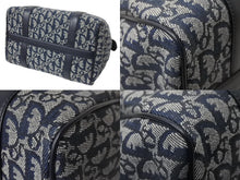 Load image into Gallery viewer, Christian Dior クリスチャンディオール ハンドバッグ トロッター ネイビー キャンバス BOC0092 ゴールド金具 美品 中古 56326