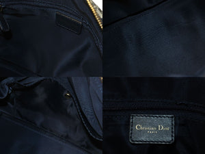 Christian Dior クリスチャンディオール ハンドバッグ トロッター ネイビー キャンバス BOC0092 ゴールド金具 美品 中古 56326