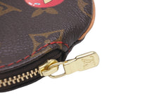 Load image into Gallery viewer, LOUIS VUITTON ルイヴィトン コインケース M95043 丸型 モノグラム チェリー コーティングキャンバス ブラウン 美品 中古 56328