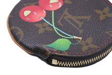 Load image into Gallery viewer, LOUIS VUITTON ルイヴィトン コインケース M95043 丸型 モノグラム チェリー コーティングキャンバス ブラウン 美品 中古 56328