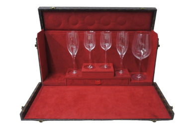 LOUIS VUITTON ルイヴィトン ワイングラス ケース WINE GLASS CASE SPO S30084 ブラウン ゴールド金具 美品 中古 56330 正規品