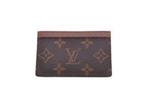 極美品 LOUIS VUITTON ルイヴィトン モノグラム ポルトカルトサーンプル カードケース ブラウン ロゴ 小物 M61733 中古 56331
