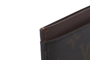 極美品 LOUIS VUITTON ルイヴィトン モノグラム ポルトカルトサーンプル カードケース ブラウン ロゴ 小物 M61733 中古 56331