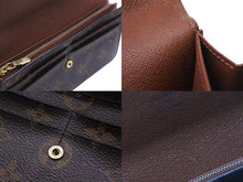 Load image into Gallery viewer, LOUIS VUITTON ルイヴィトン モノグラム ポルトフォイユ サラ 旧型 長財布 ブラウン M61734 ウォレット ロゴ 美品 中古 56332