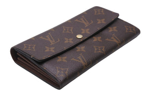 LOUIS VUITTON ルイヴィトン モノグラム ポルトフォイユ サラ 旧型 長財布 ブラウン M61734 ウォレット ロゴ 美品 中古 56332